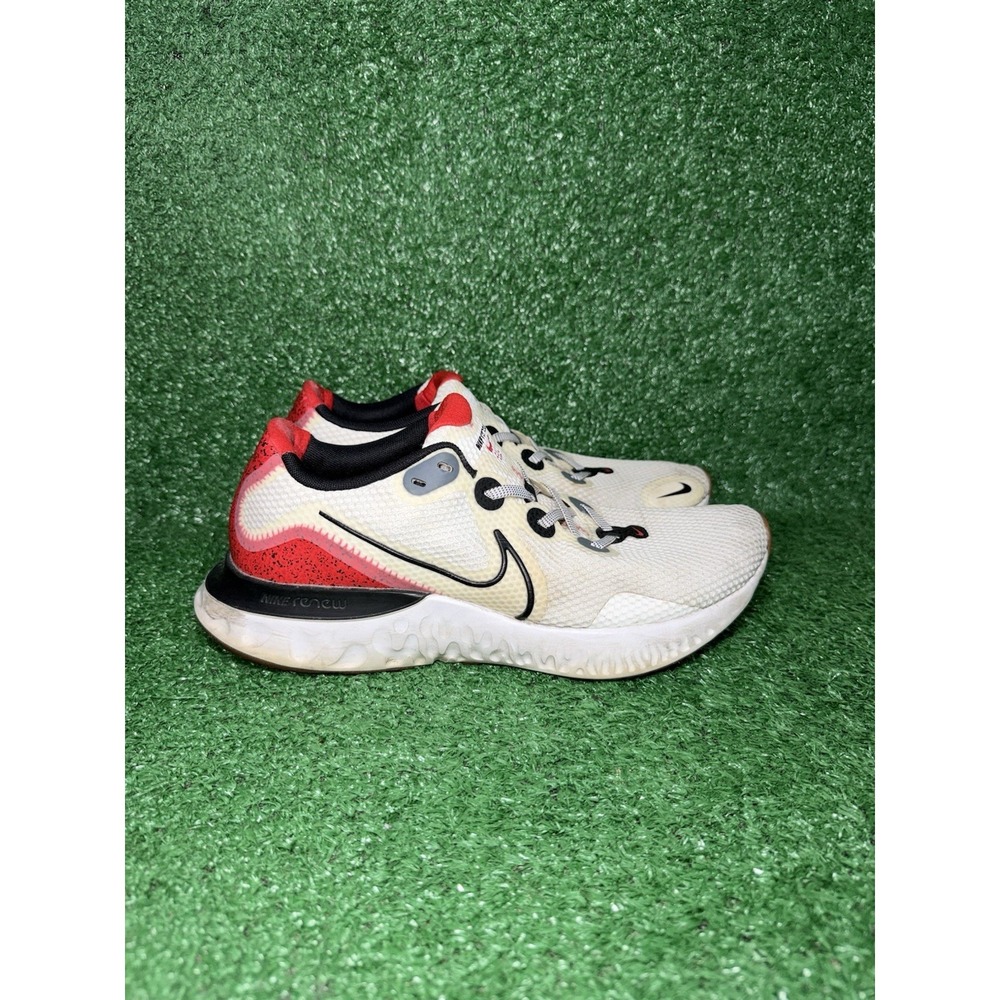 Nike Renew Run Men Size 10 Black Red Running Casual Shoes Comfort Daily Sneakers